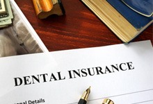 Dental insurance form on a desk